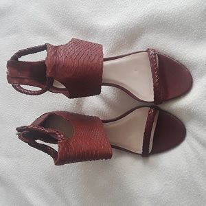 👡NWOT | LISE by COLE HAAN Maroon Leather Sandals | 6.5 👡